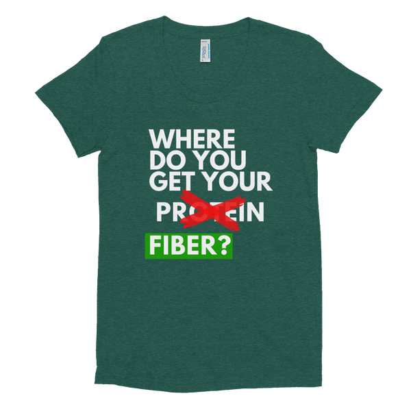Where Do You Get Your Fiber Women's Crew Neck T-shirt