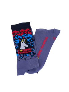 F*cking Magical Unicorn Socks (Red/grey/blue)